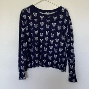 Anthropologie Maeve size large long sleeve dog shirt